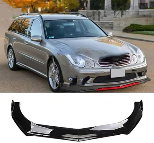 Spulhc Lèvre de Pare-Chocs Avant de Voiture pour Mercedes Benz W211 E500 E350 E55,Kit de séparateur de becquet de carrosserie ABS