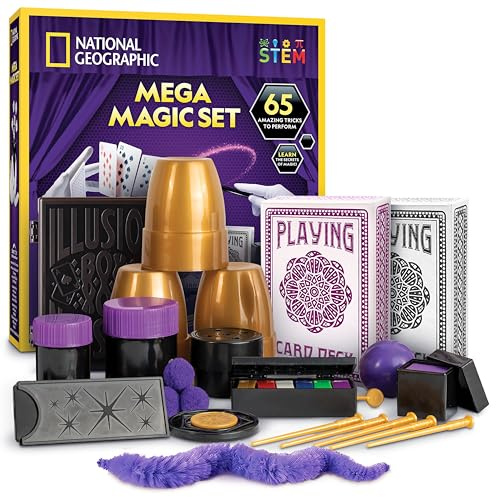 NATIONAL Geographic Mega-Zauberset für Kinder – 65 Zaubertricks mit Videoanleitungen vom Profi-Zauberer