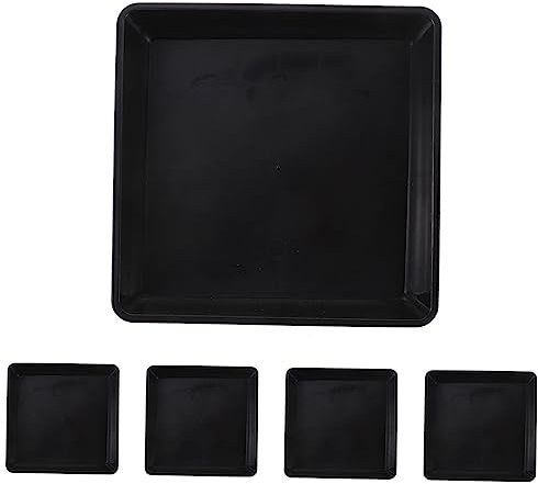 Kisangel 5piezas Bandeja para Macetas De Plástico Unidades Soporte Inferior Resistente para Maceteros De Interior y Exterior Palé para Riego y Flores