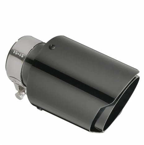 Endrohr Dekoration Auspuffrohr Schalldämpfer Auto Edelstahl Schalldämpfer Spitze Auspuffanlage Universal Gerade Titan Auspuff Endrohr(51mm-76mm)