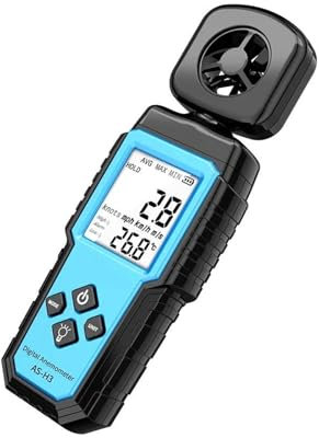Digital Anemometer Handheld Wind Speed Meter Wind Power Temperature Humidity Measurement Air Volume Tester(H6)