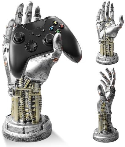 Cyberpunk - Soporte para auriculares, auriculares y controlador de resina de y aspecto de metal, soporte para juegos y controlador, adecuado para vitrina, decoración