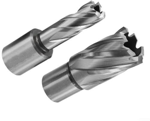2 cortadores anulares de acero de alta velocidad con pasadores de guía, mecanizado CNC para agujeros limpios, vástago Weldon de 3/4 pulgadas para taladros magnéticos, brocas de núcleo de metal para