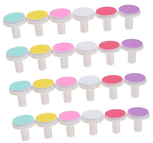 MUCKLILY Lime à Ongles Électrique Bébé 24 Pièces Tampons Rechange et Têtes Meulage pour Manucure Sécurisée des Tout-petits