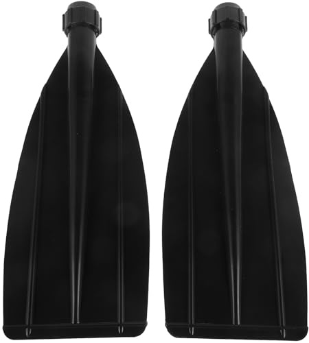 Veemoon Pales de Pagaie Bateau Noires 2 Pcs, Pièces de Kayak de Remplacement Compatibles Kayaks Gonflables et Canoës, Feuilles de Rame Renforcées Épaisses et Larges pour Sports Nautiques