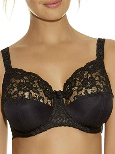Fantasie Belle Full Cup Semi Sheer Bra Black Black 30H