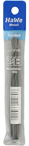 HaWe 41.032 Spiralbohrer aus HSS-G, silber, Durchmesser 3, 2 mm