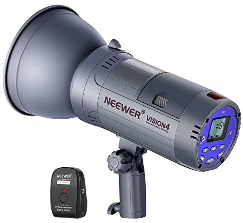 Neewer Vision 4 300W Outdoor Studio Flash Strobe Li-ion Battery Powered Cordless Monolight with 2.4G Wireless Trigger, 1000 Full Power Flashes, Recycle in 0.4-2.5 Sec, Bowens Mount