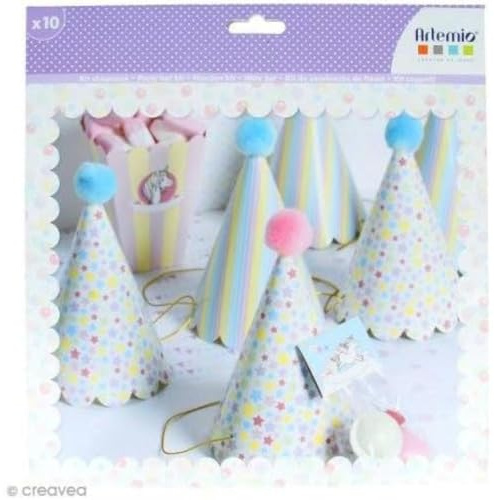 Partyhüte zum Basteln – Rainbow Einhorn – 10 Stück