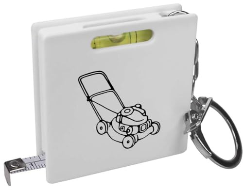 Azeeda 'Lawnmower' Keyring Tape Measure (KM00011745) | Mini Measuring Tool / Spirit Level for DIY, Work, Bags and Keys