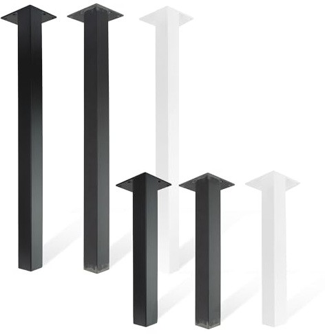 Natural Goods Berlin 4er Set Tischbeine Metall Standard Leg Höhe 72 cm Industrial/Möbelfüße Gerade 90° / Tischfüße für Esstisch, Schreibtisch, Couchtisch, Hocker, Sitzbank