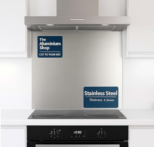 Stainless Steel 1.2mm Thick Brushed Kitchen Splashback (600mm x 800mm)