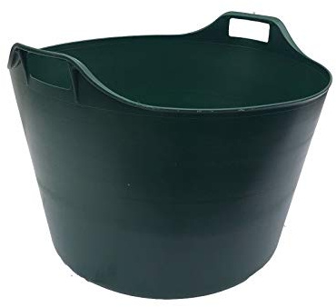 KetoPlastics 76 LITRE EXTRA LARGE Heavy Duty Flexi Tub Garden Home Flexible Colour Plastic Storage Container Bucket Flex Tub- MADE IN U.K (GREEN)