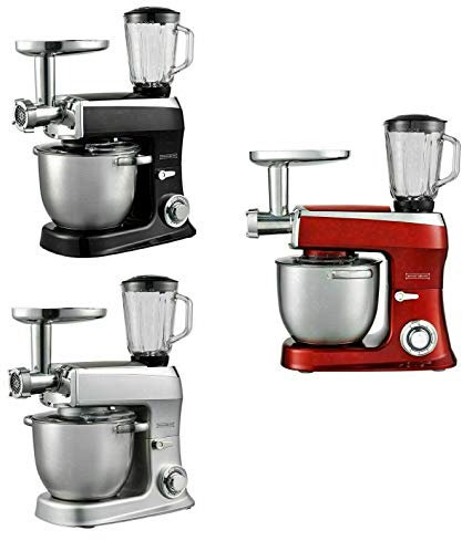 DISCORAMA ® ROBOT DA CUCINA IMPASTATRICE PLANETARIA 3 IN 1 TRITACARNE FRULLATORE 1900W 6,5 L