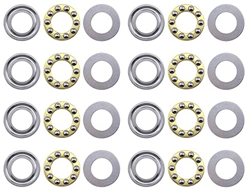 eMagTech 8 Stück F10-18M Axialkugellager Kugellager Druckkugellager Chromstahl, Außendurchmesser 18 mm, Bohrungsdurchmesser 10 mm