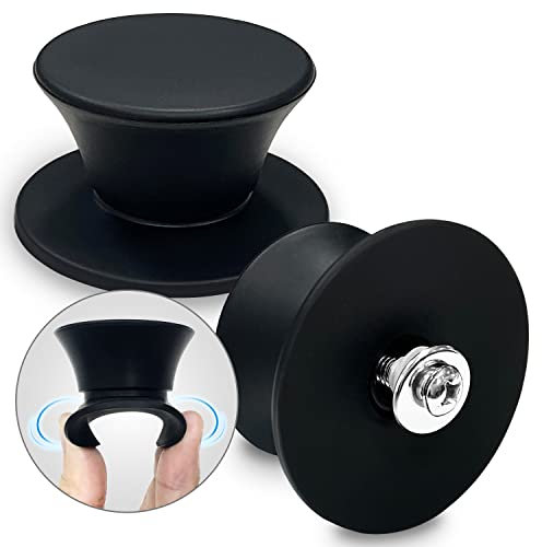 Walfos 2er Pack Universal Silikon Topfdeckel Ersatzknopf, hitzebeständige Topfdeckel Haltegriffe, spülmaschinenfest, BPA frei, ideal für Slow Cooker, Pfannen und Küche Kochgeschirr Abdeckungen