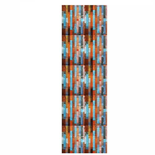 Dostear Klebefolie MöBel Wandtapete 3dtapete Self Adhesive Wallpaper Folie Selbstklebende GroßE Vinyl GläNzend Tapeten FüR KüChentapete Abwaschbar blaue Holzleisten 45cm X 300cm