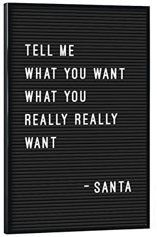 artboxONE Poster mit schwarzem Rahmen 60x40 cm Typografie Letterboard Tell Me What You Want - Bild Letter