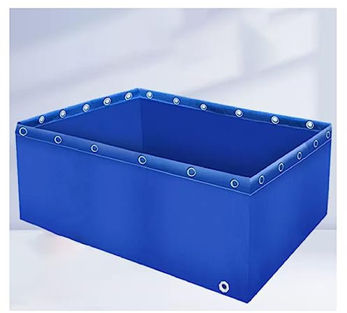 PHLEPS Zusammenklappbarer Wassertank, Verdickter Canvas-Fischteich, Tragbare Wasservorratsbehälter, Canvas-Zisterne Mit Ablassventil, Reservoir, Großer Aquakultur-Wassertank Aus Kunststoff (Color : B