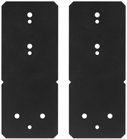 eoere 2 conectores de poste a viga resistentes de 8 pulgadas, construcción de acero galvanizado de 3/16 pulgadas de grosor, placas de viga de poste para techos, pabellones más grandes, pérgolas,