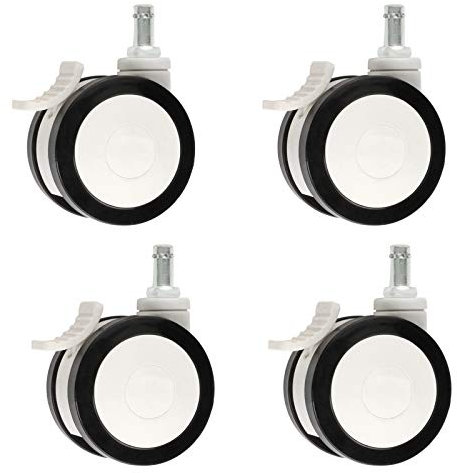 Rotelle per mobili 3 pollici 75 mm Rotelle doppie girevoli per carichi pesanti Rotelle per carrello in poliuretano per apparecchiature mediche estetiche Asta dello stantuffo in metallo M11X20 mm 4 pez