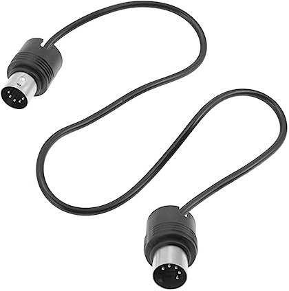BESTonZON 2pcs Midi Extension Connection Cable Midi Male to Male Cable Audio Adapter Keyboard Synthesizer Electric Piano Guitar Lightweight Portable Easy to Carry