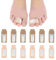 12 Pack Fabric Hammer Toe Corrector Toe Straightener, Reusable Broken Toe Protectors Buddy Taped Wraps, Toe Separators Splint for Crooked Toes, Bent Toes, Overlapping Toes Avoid Secondary Trauma