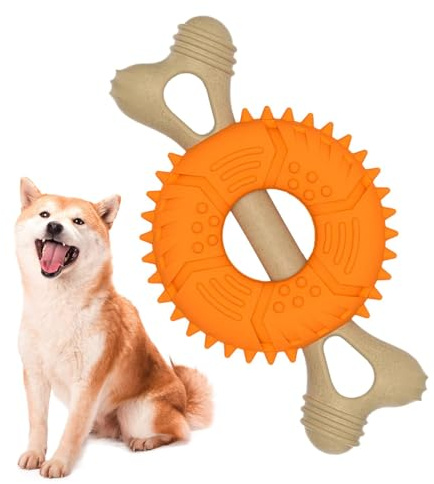 Kauknochen für Hunde, Beißspielzeug für Welpen aus Knochen | Hundezahnbürste, Kauknochenspielzeug - Robustes Hundespielzeug zum Zahnen, Kauspielzeug, Kauzahnbürste für Hunde, Zahnstange
