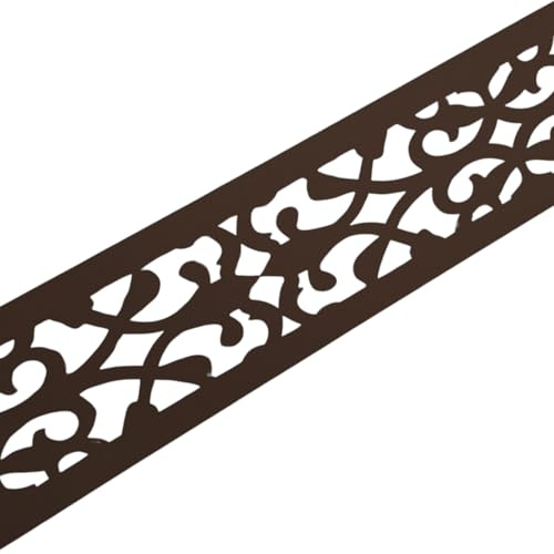 zaun|zu Premium dekor Orient | Sichtschutzstreifen mit Lasermuster für Doppelstabzaun | Sichtschutz | Polypropylen | Made in Germany | UV-Stabil | modernes Design | Höhe 19cm Braun 2,55m