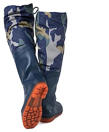 IBOWZ Wathose Herren Damen Watstiefel aus wasserdichtem PVC für den Außenbereich, Watstiefel für Männer und Frauen für Ackerland/Angeln/Aquakultur