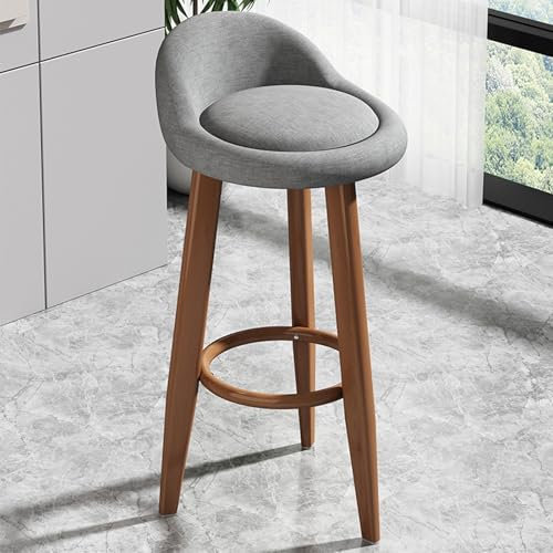 Tabourets de bar modernes pour petits espaces - Chaise de salle à manger confortable sans accoudoirs pour la maison, la chambre à coucher, le bureau - Chaises de travail réussies - Grain de noyer -
