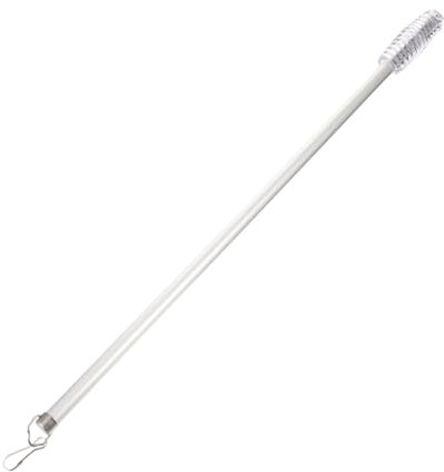 IMIKEYA Vorhangzugstange Gardinenzugstab Aluminiumlegierung 60cm Silberfarben mit Ergonomischem Griff und Haken zum Öffnen und Schließen von Vorhängen und Jalousien Geeignet für Fenster und Balkon