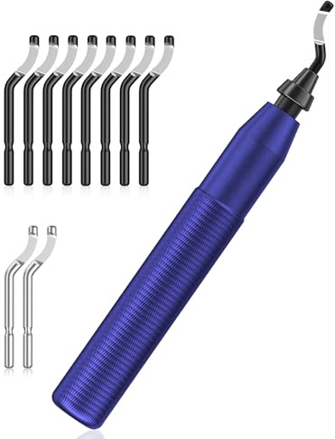 Strumento Universale per Sburratura, Ferro Manuale AICOYA con 10 Lame di Ricambio per Metallo, Plastica e Acciaio Inox (8 BR1010, 2 BS1018)
