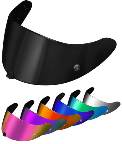 PSLER Helm Visier für EXO R420(NICHT kompatibel mit R520) - Verspiegelt Helmvisier Getöntes Visier Motorradhelm Zubehör Ersatz(Dunkelschwarz)