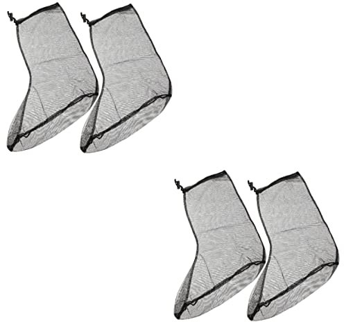 Abaodam 2 Paires Couvre-pieds de moustiques enfants couvre-pieds pour la jungle housse de protection des pieds couverture de pieds durable Engrener Black