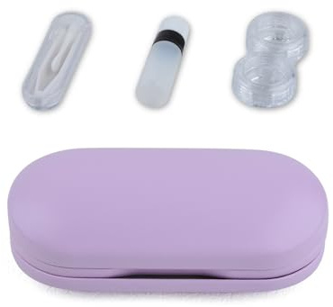 Javoryxh Boîte à lentilles de voyage organisateurs tendance pour lentilles de contact, accessoires pour un usage quotidien et de voyage, b
