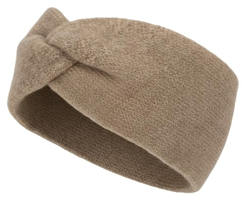 styleBREAKER Damen Feinstrick Stirnband Knoten, Braun