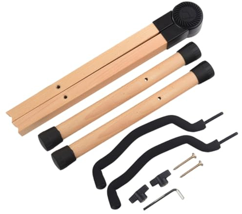 MAGICLULU Soporte de Suelo para Guitarra Eléctrica y Acústica Plegable Estructura Madera de Haya Natural Soporte Portátil Ukulele Adecuado para Músicos Conciertos y Ensayos
