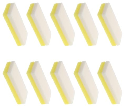 Hohopeti Lot de 10 Pierres Ponces en Mousse PU Jaunes Pieds Exfoliation Douce et Élimination des Callosités Outil de Pédicure Léger et Hygiénique Patchs Nettoyants Adaptés Soin