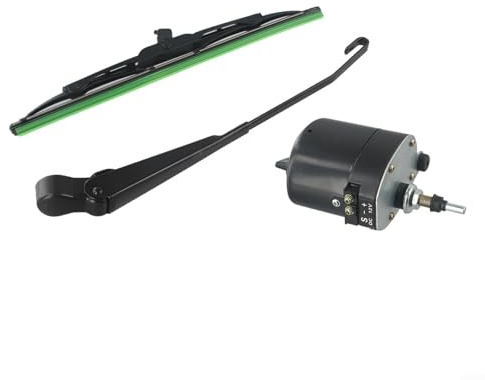12V Scheibenwischermotor für Boot, für Caravan, Wohnmobil, für Jeep Traktor, für ATV, UTV, Ersatzteil mit 300 mm Arm, OEM 01287358 7731000001 (Motor + Wischer)
