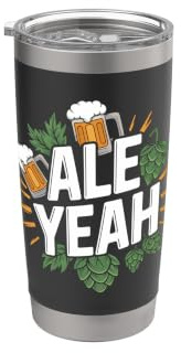 Ale Yeah Funny IPA Bebedor de cerveza Vaso térmico de acero inoxidable de doble pared