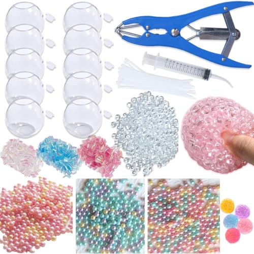 Nailaby Squishy Ball Maker Set 10 Transparente TPU Hüllen | Leicht zu reinigende Oberfläche, fördert tiefe Konzentration, sichere Verschlüsse, praktischer Helfer beim Lernen