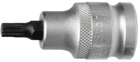 SW-Stahl Vielzahn Einsatz 1/2 Zoll - X12 Schraubendreheinsatz, 53 mm | Profi Steckschlüssel Bit aus Chrom-Vanadium - Für 12,5 mm Knarren - Präziser Vielzahn-Schraubeinsatz 05305L