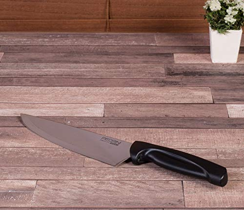 Pedrini 280.42 Coltello Chef, Acciaio Inossidabile, Nero