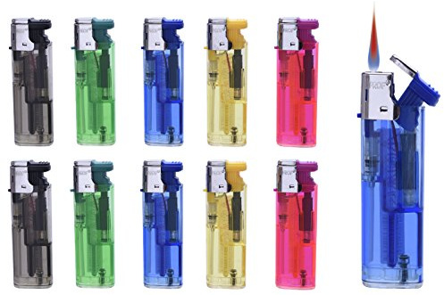 10 x Sturmfeuerzeug +1x (Konsumany® Stab- Stumfeuerzeug 12,5 cm Lang)