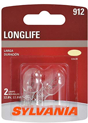SYLVANIA - 912 Long Life Miniature - Bulb, Ideal for Back-Up/Reverse Lights and More (Contains 2 Bulbs)