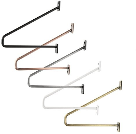 Natural Goods Berlin 2x | Regalhalter, Regalträger, Wandregal | Prenzlberg (200mm, Antik Gold)