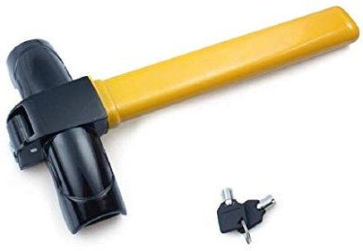 Beikalone Verrou universel pour volant de voiture, antivol pour voiture, camionnette, verrouillage rotatif