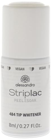 alessandro Striplac Peel or Soak -VEGAN- Tip Whitener – Weißer LED-Nagellack für klassische French Nails – Für perfekte Nägel in 15 Minuten, 8ml