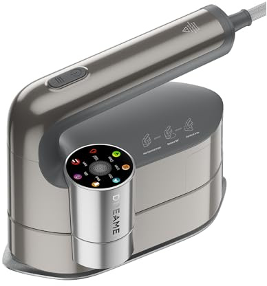 DREAME Rotafly P7 Plancha Vapor, Panel Giratorio, Vapor Dual Micropresurizado, Planchado Seco/Húmedo, Autoapagado, Planchado Plano y Vertical, Eliminación Gérmenes y Ácaros, Compacta y Portátil